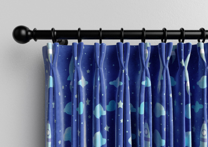 Blast Off, Blue Comet - Made to Measure Curtains - Image 10